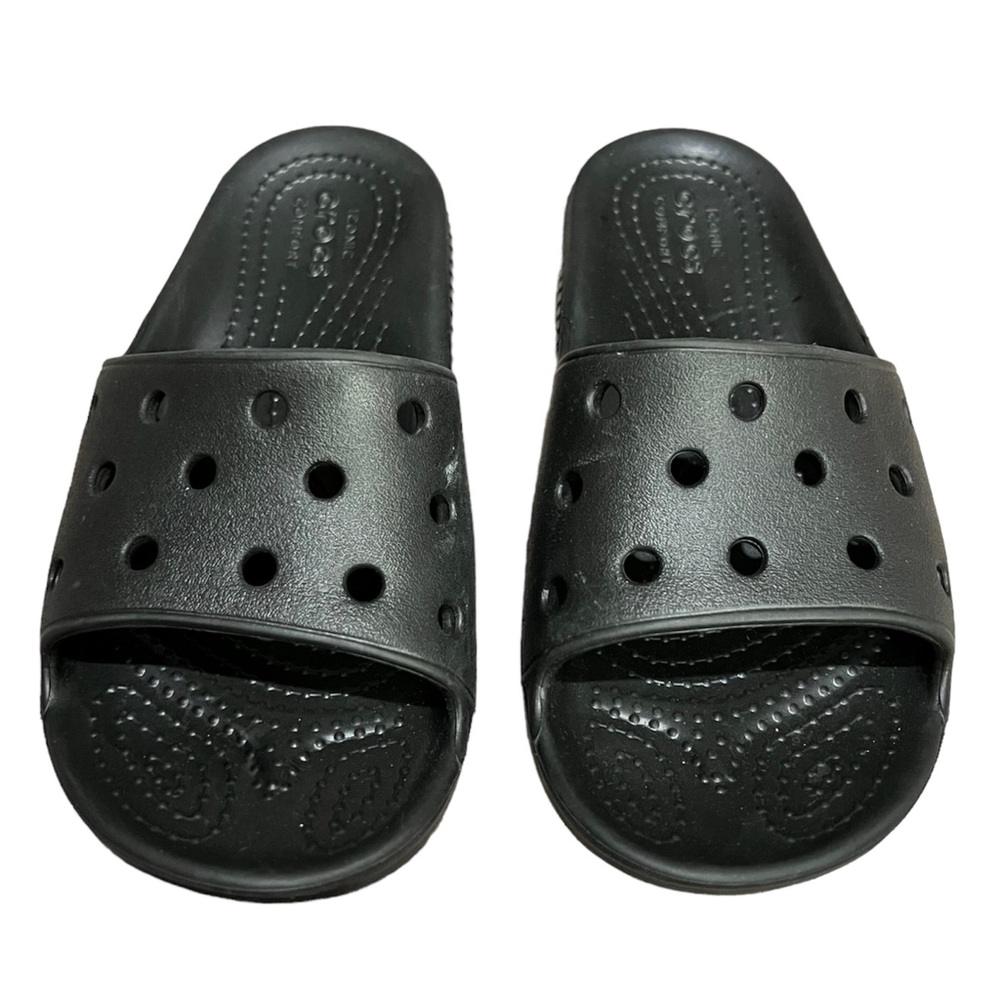 Crocs Kids Black Slides